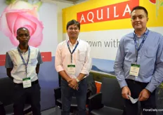 Seth Riungu (marketing manager), Prashant Takate (general Man.) and Ranjit Amrit (director) from Aquila. Aquila focused on their sustainability aspects and also helps other, smaller, farms to be more sustainable.